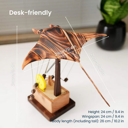 Handmade Wooden Manta Ray