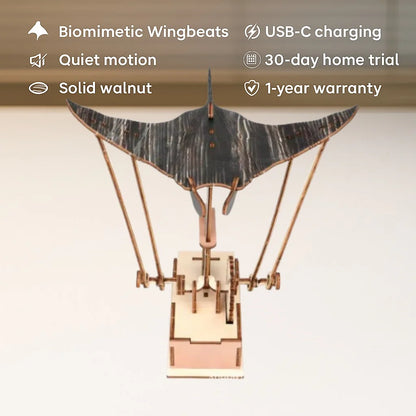 Handmade Wooden Manta Ray